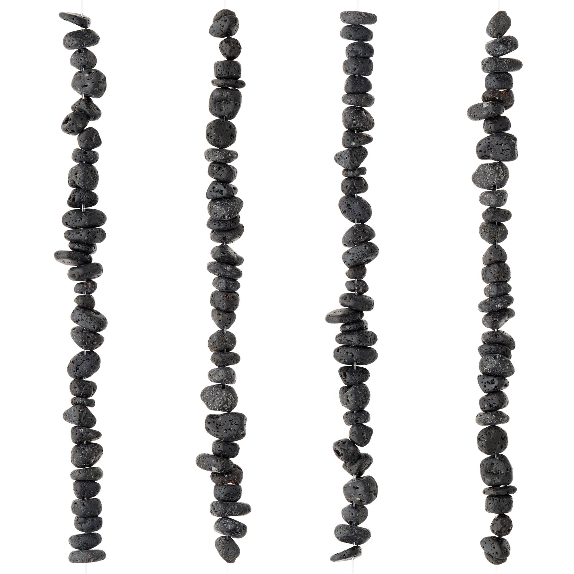 Black Lava Chip Beads by Bead Landing™, 10mm